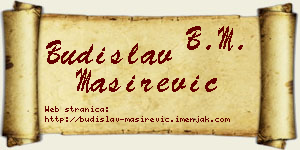 Budislav Maširević vizit kartica